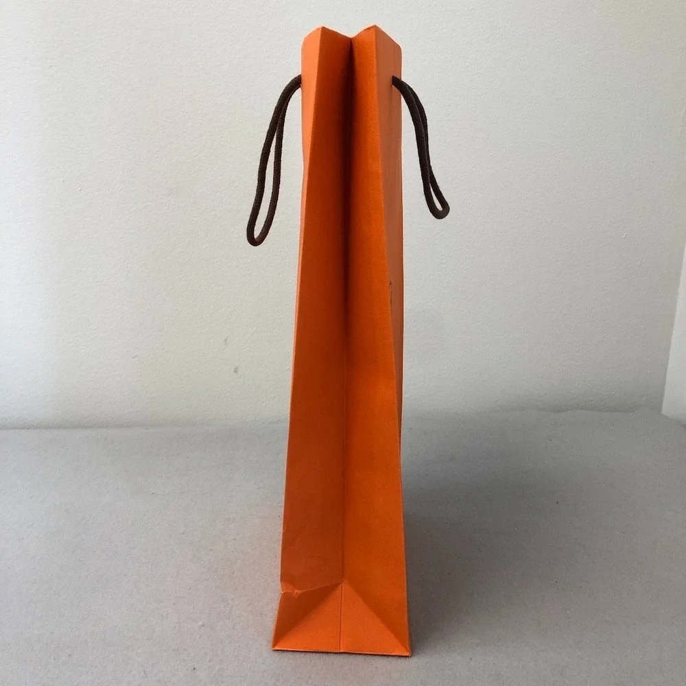 Hermes Authentic Orange‎ Paper Shopping Bag Gift Small Rectangle 16x8.5x3.75